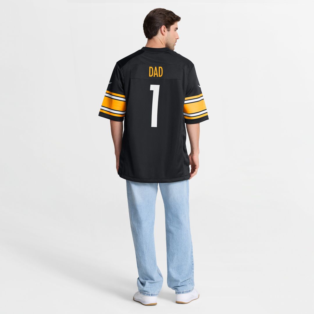 Number 1 Dad Pittsburgh Steelers Nike Game Jersey - Black