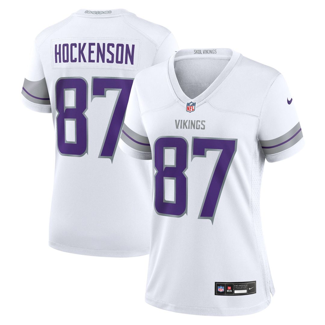 T.J. Hockenson Minnesota Vikings Nike Women's Alternate Game Player Jersey - White