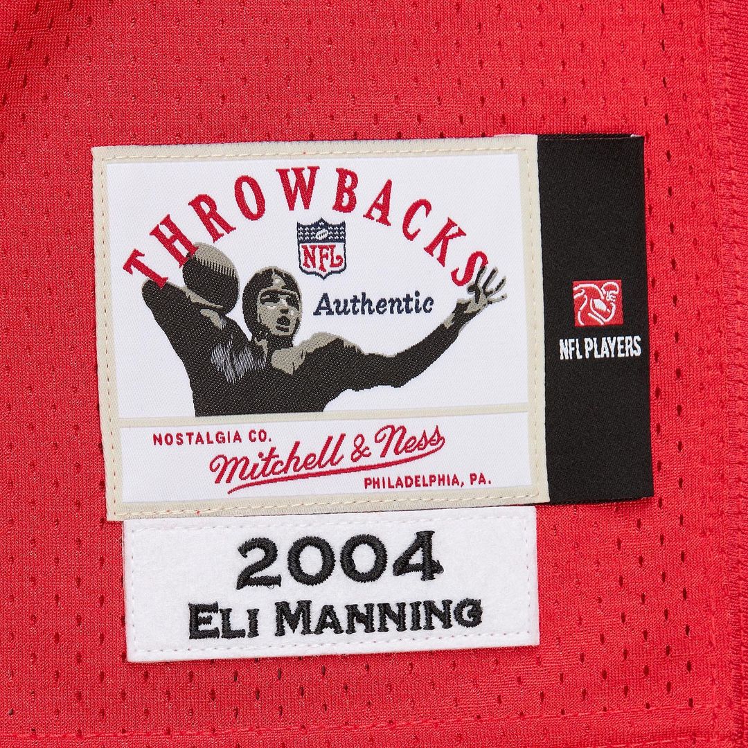 Eli Manning New York Giants 2004 Mitchell & Ness Authentic Throwback Retired Player Jersey - Red