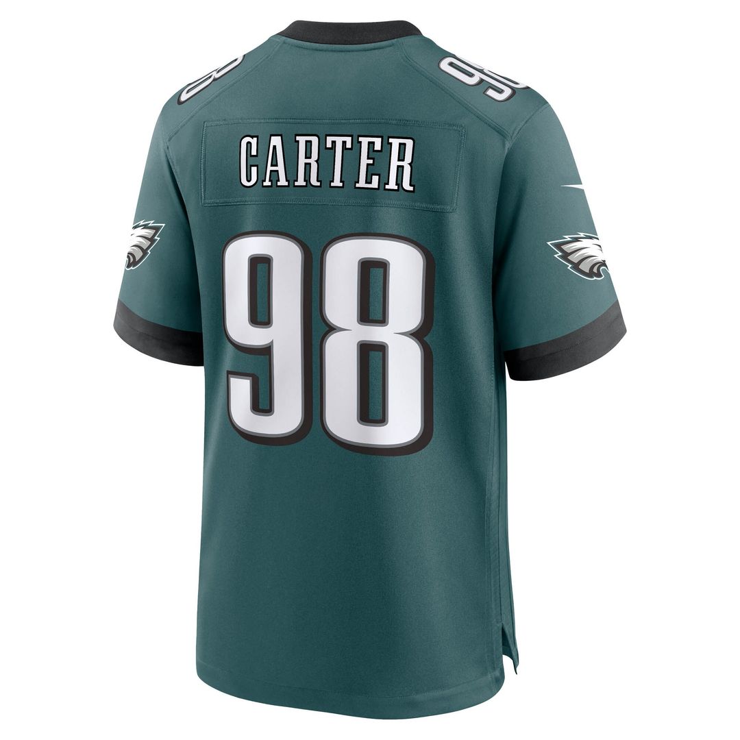 Jalen Carter Philadelphia Eagles Nike Team Game Jersey -  Midnight Green