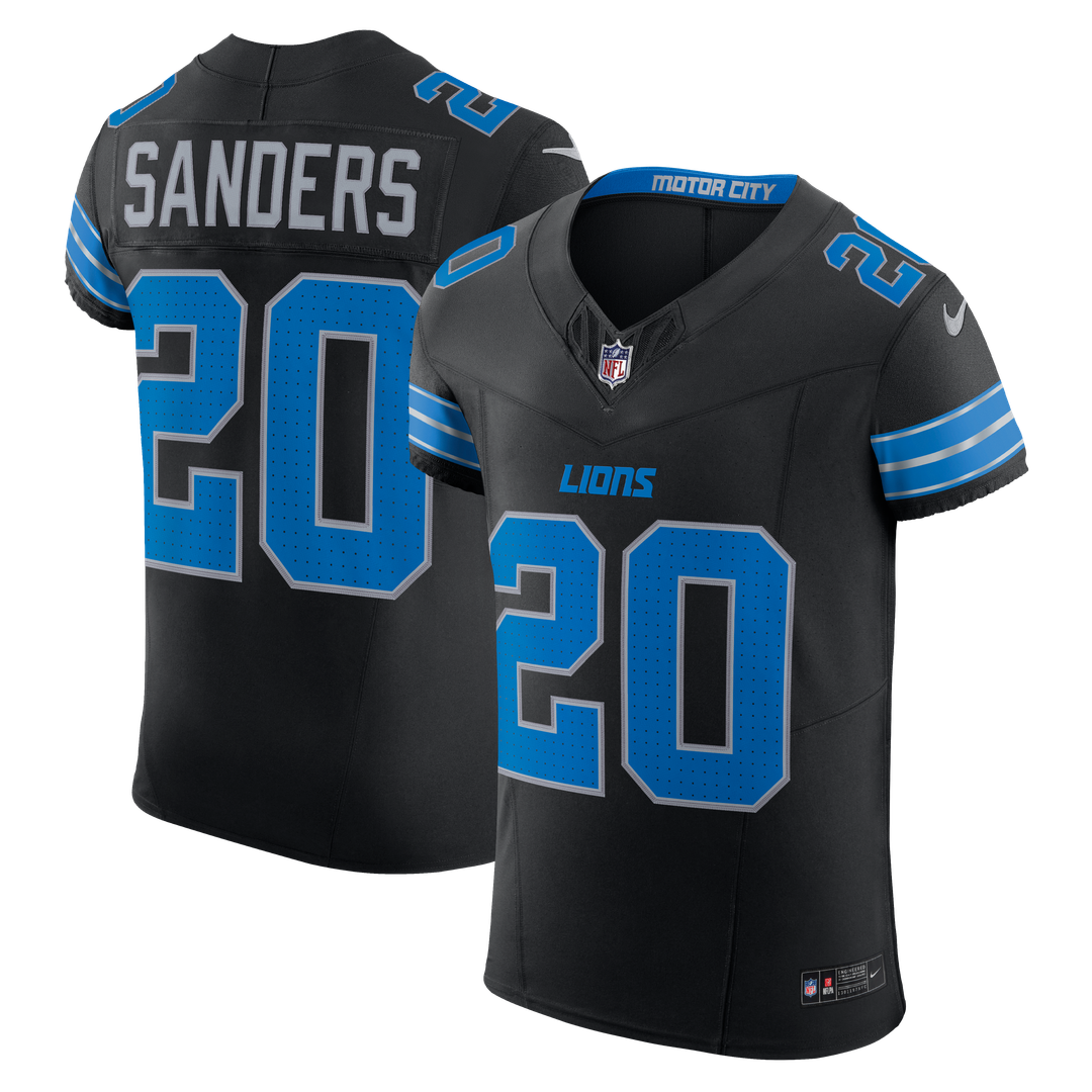 Barry Sanders Detroit Lions Nike Alternate Vapor F.U.S.E. Elite Jersey - Black