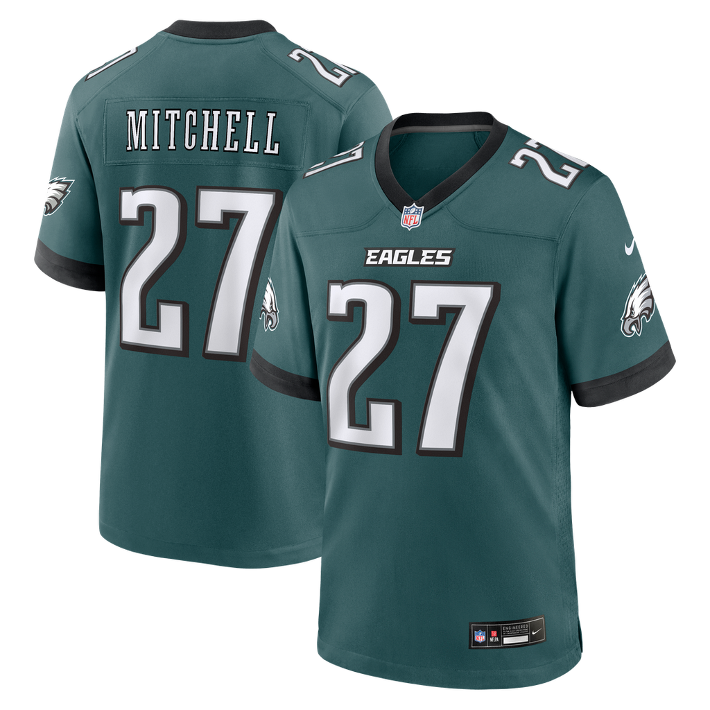Quinyon Mitchell Philadelphia Eagles Nike Team Game Jersey -  Midnight Green