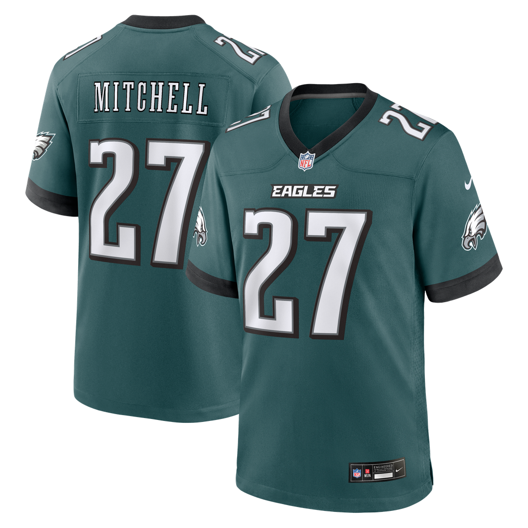 Quinyon Mitchell Philadelphia Eagles Nike Team Game Jersey -  Midnight Green