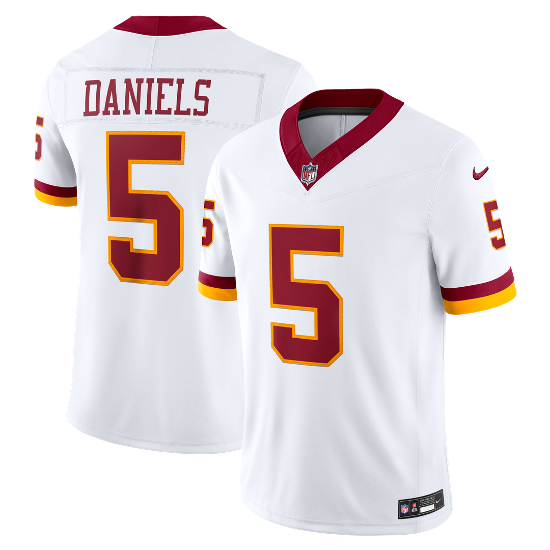 Jayden Daniels Washington Commanders Nike Vapor F.U.S.E. Stitched Limited Jersey - White