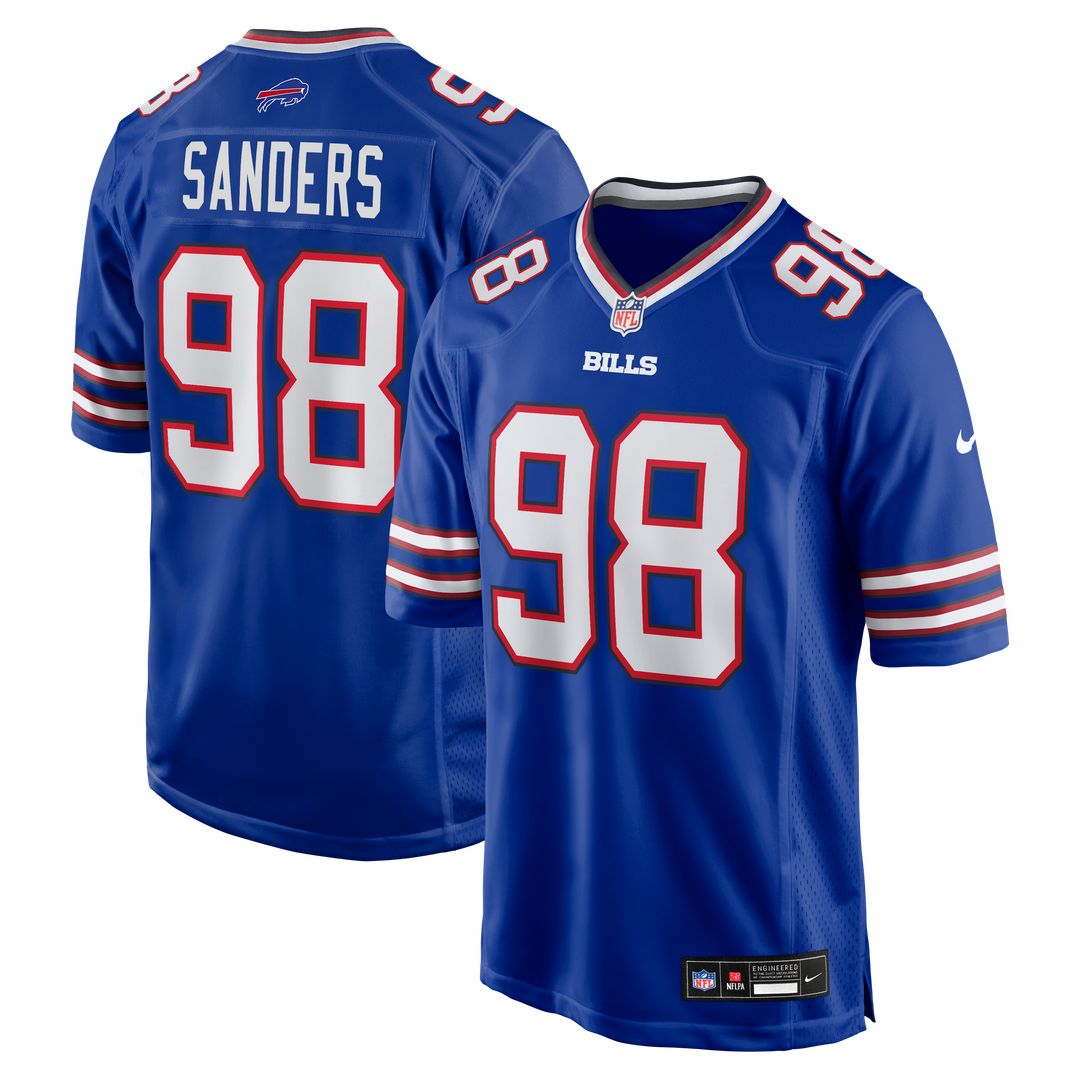 T.J. Sanders Buffalo Bills Nike Team Game Jersey -  Royal