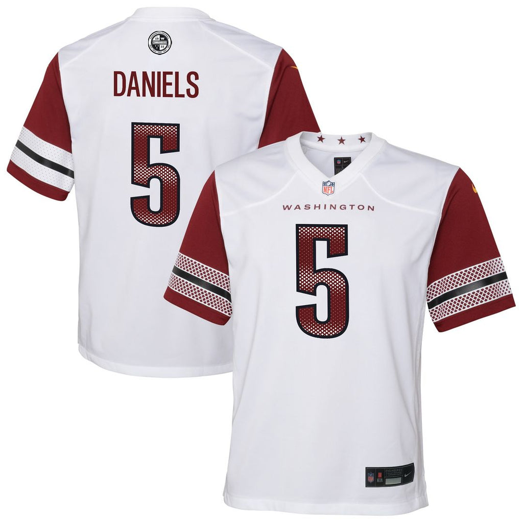 Jayden Daniels Washington Commanders Nike Youth Game Jersey - White