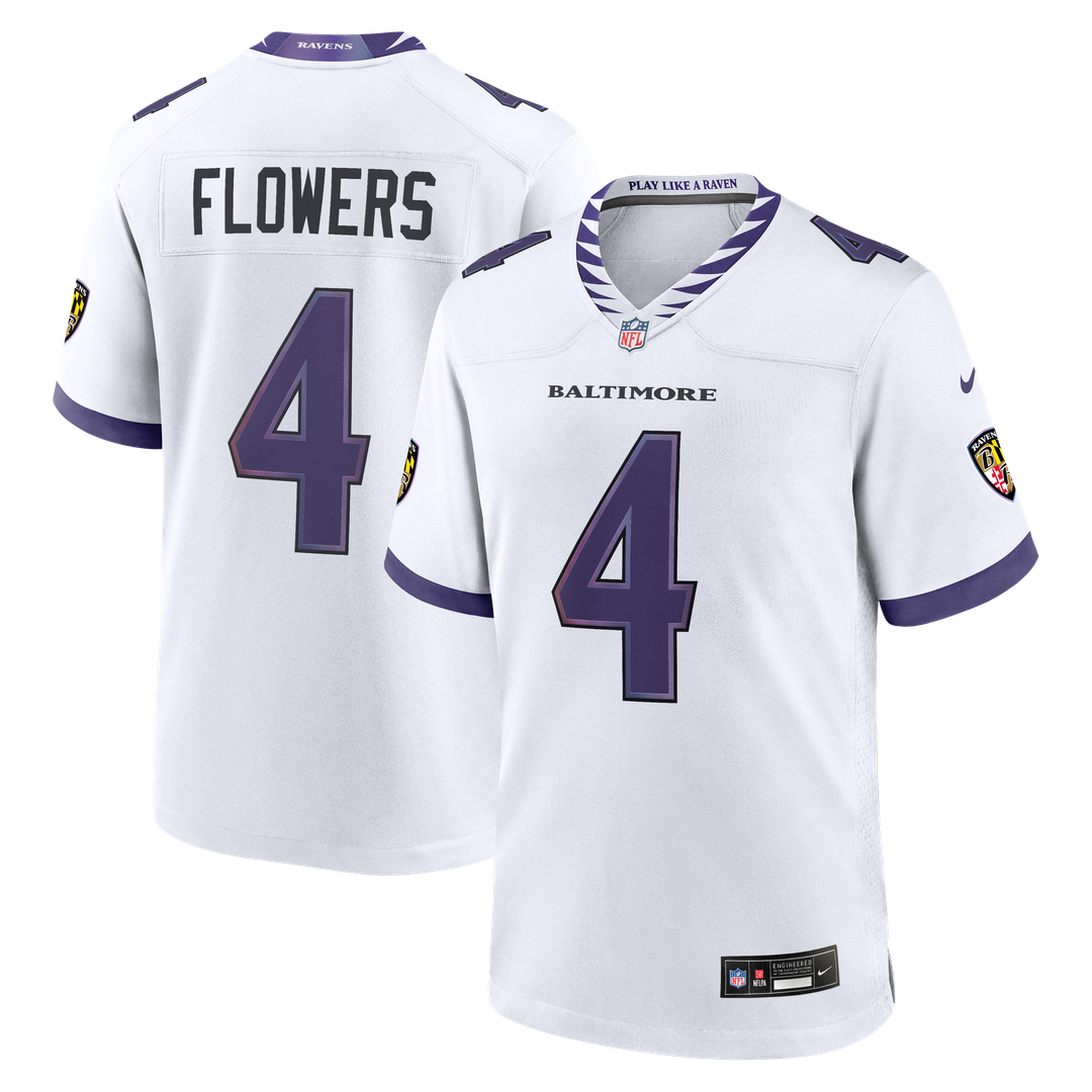 Zay Flowers Baltimore Ravens Nike Alternate Game Jersey - Black
