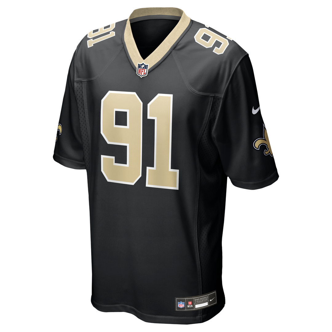 Vernon Broughton New Orleans Saints Nike Team Game Jersey -  Black