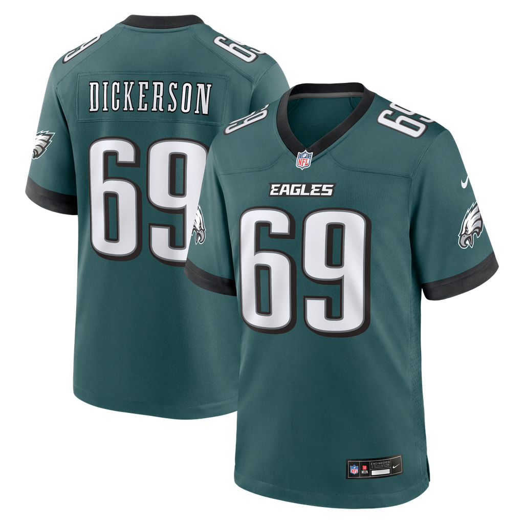 Landon Dickerson Philadelphia Eagles Nike Team Game Jersey -  Midnight Green