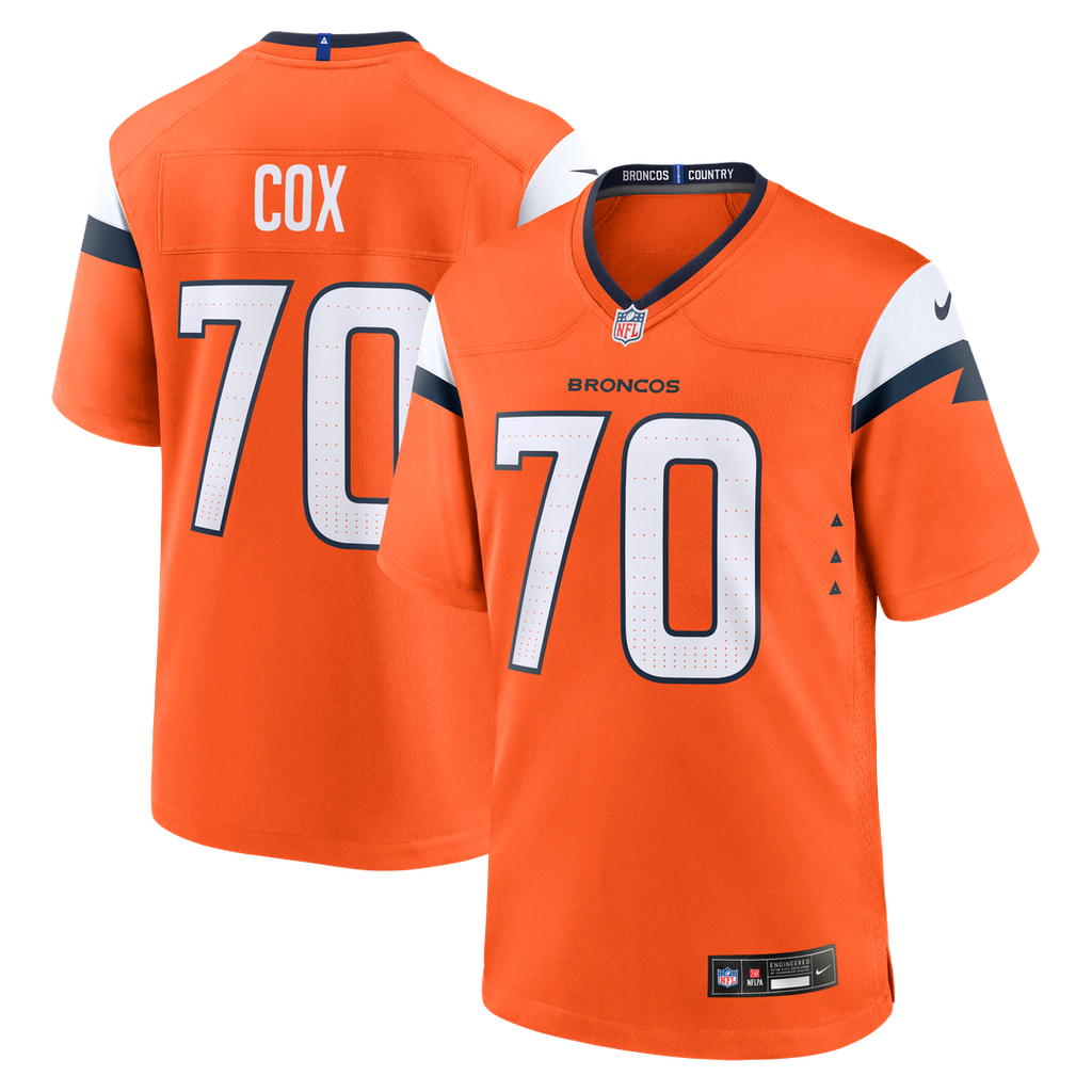 Marques Cox Denver Broncos Nike Team Game Jersey -  Orange