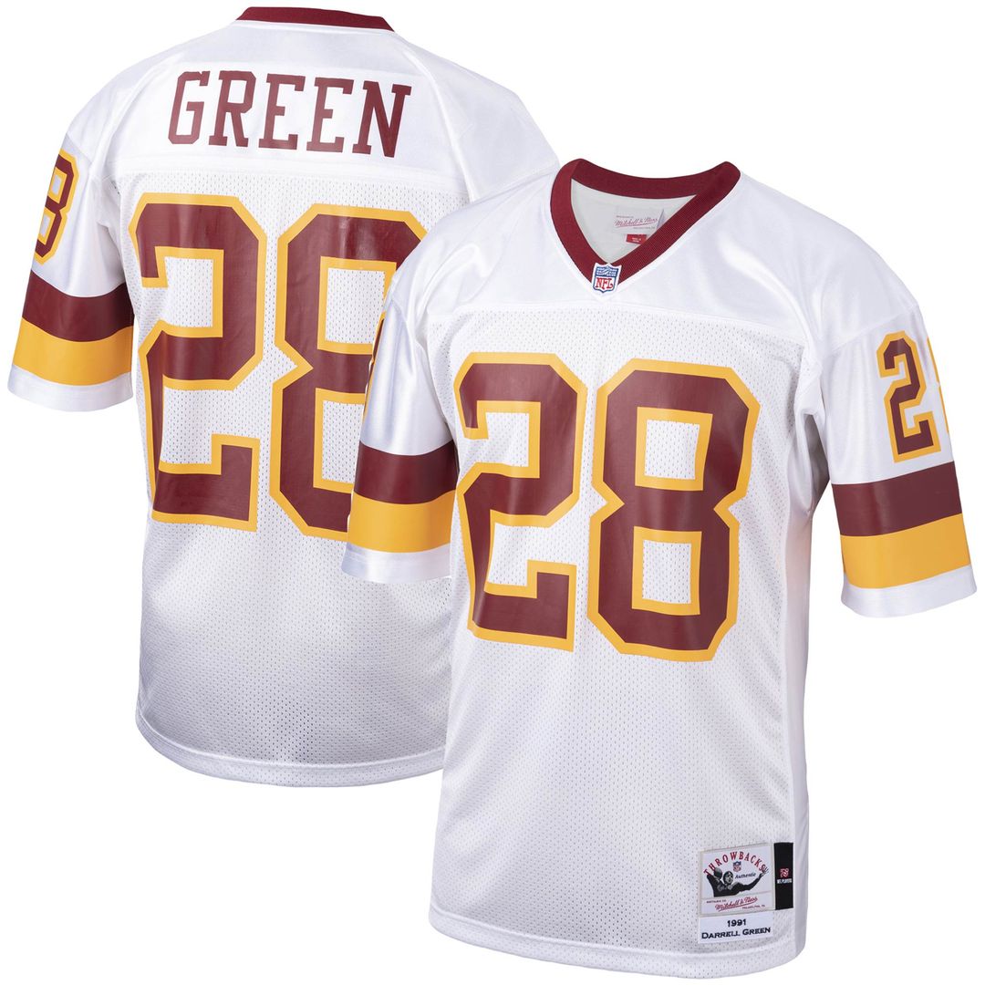 Darrell Green Washington Football Team 1991 Mitchell & Ness Authentic Throwback Retired Player Jersey - White