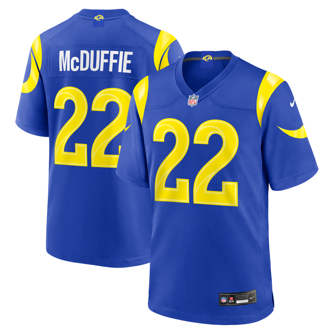 Trent McDuffie Los Angeles Rams Nike Team Game Player Jersey - Royal