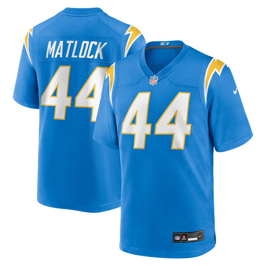 Scott Matlock Los Angeles Chargers Nike Team Game Jersey -  Powder Blue