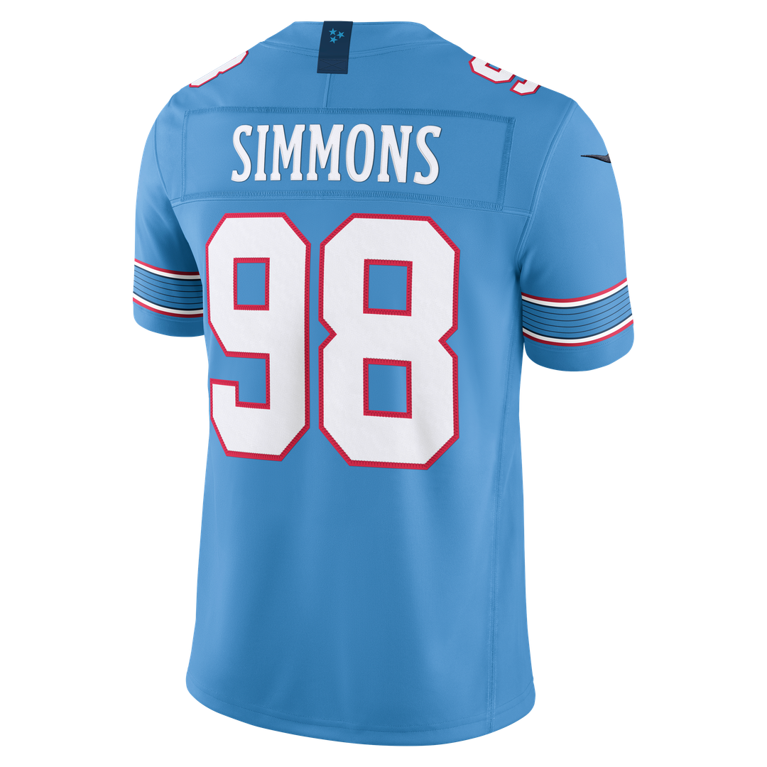 Jeffery Simmons Tennessee Titans Nike Vapor F.U.S.E. Sewn Down Limited Jersey - Light Blue