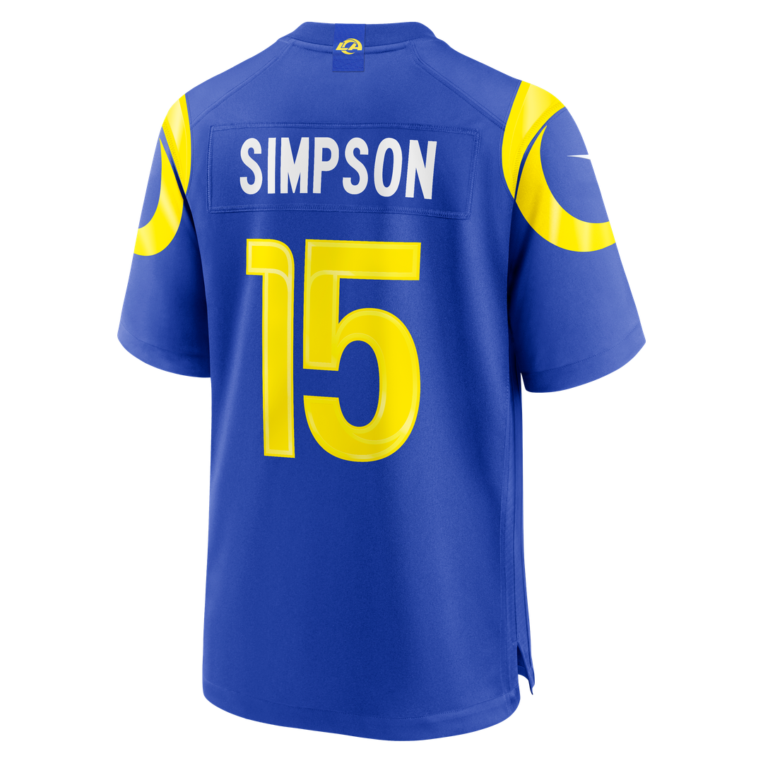 Ty Simpson Los Angeles Rams Nike 2026 NFL Draft First Round Pick No. 13 Team Game Jersey - Royal
