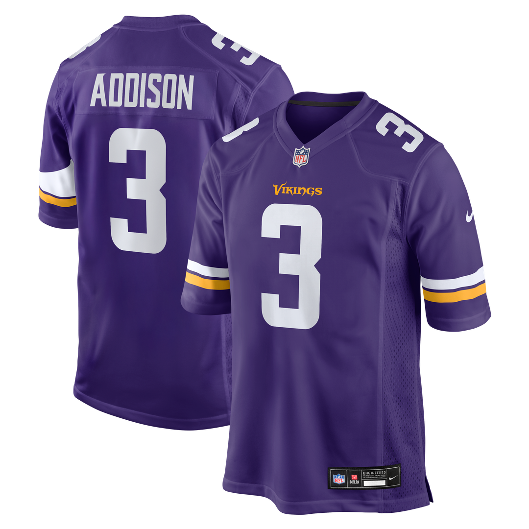 Jordan Addison Minnesota Vikings Nike  Game Jersey - Purple