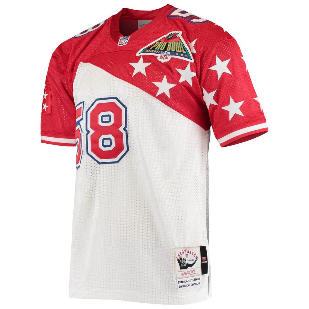 Derrick Thomas AFC Mitchell & Ness 1995 Pro Bowl Authentic Jersey - White/Red