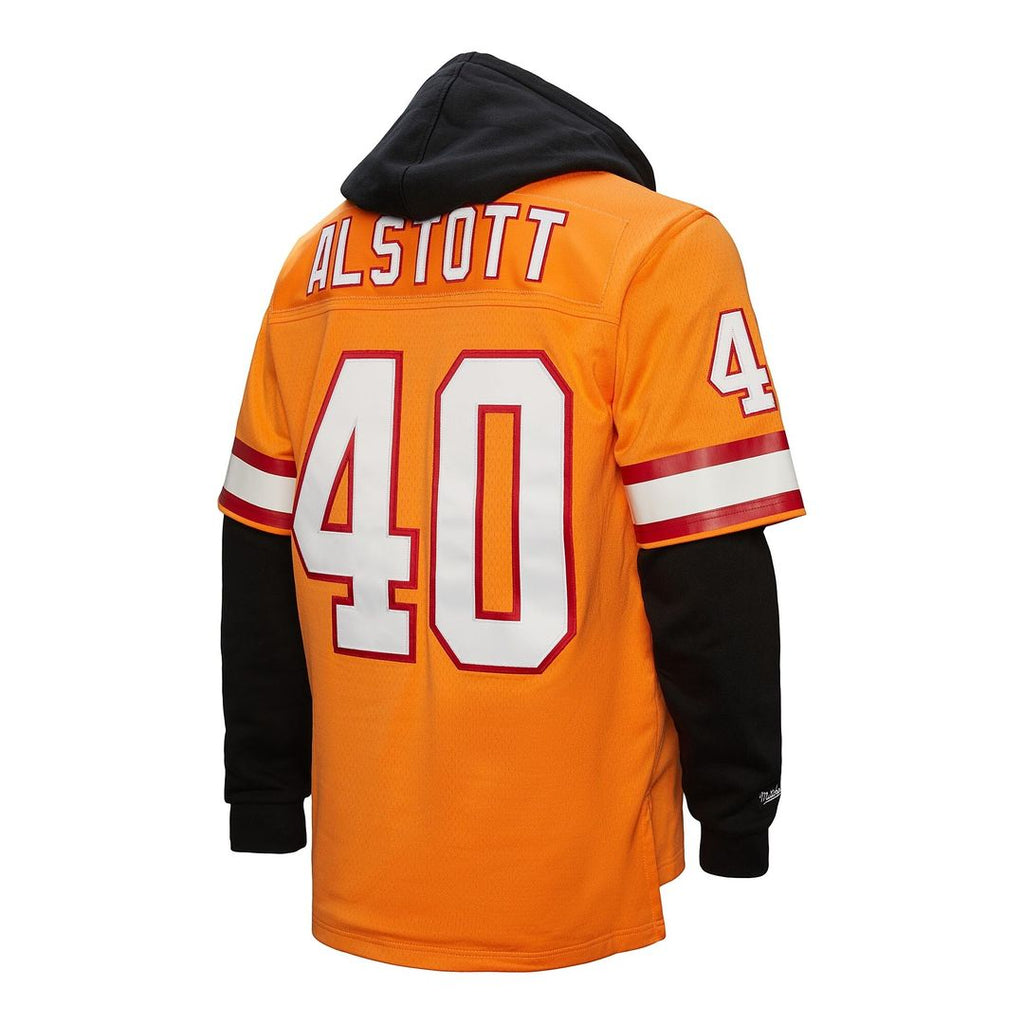 Mike Alstott Tampa Bay Buccaneers Mitchell & Ness Player Name & Number Hoodie Legacy Jersey - Orange