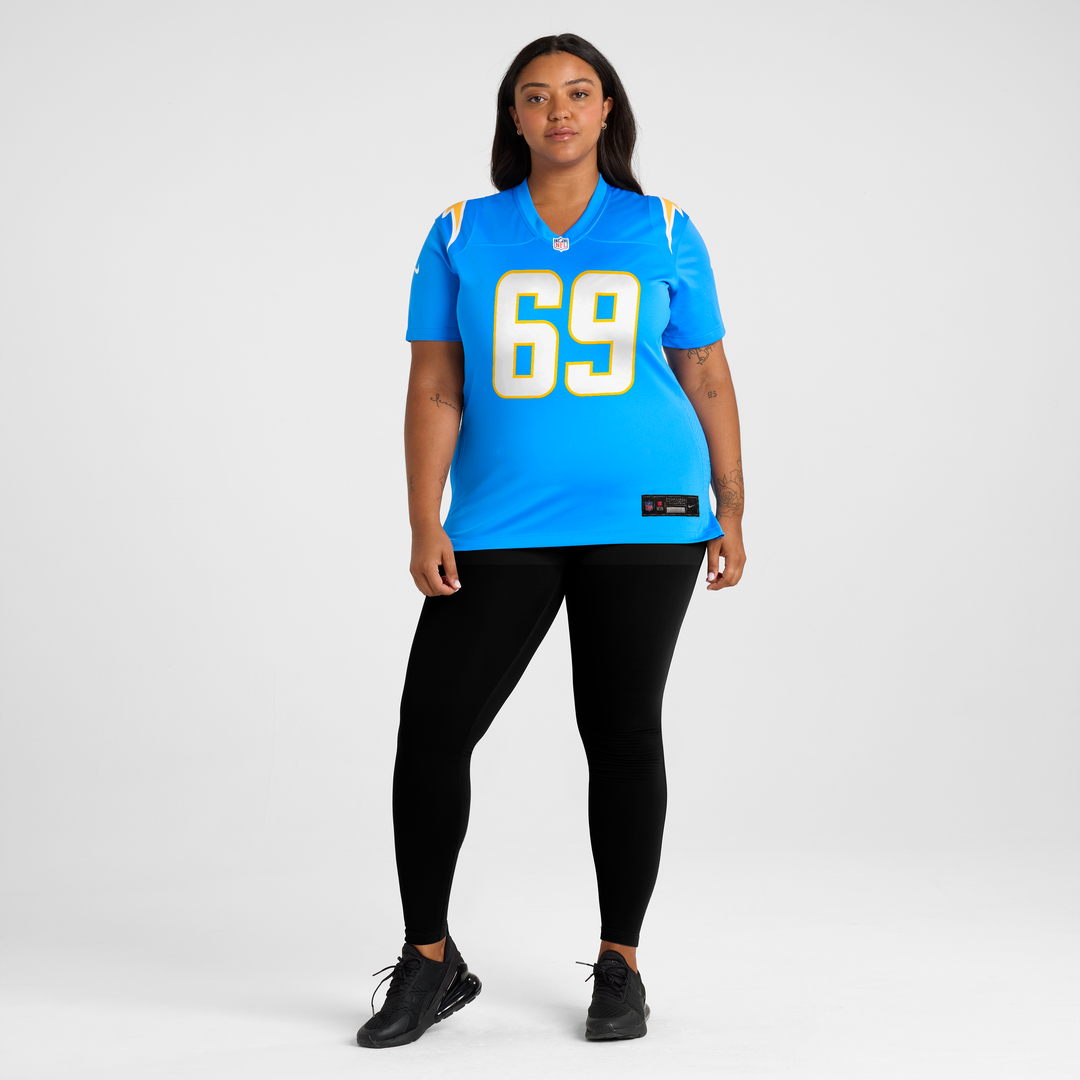 Cole Strange Los Angeles Chargers Nike Women's Team Game Jersey -  Powder Blue