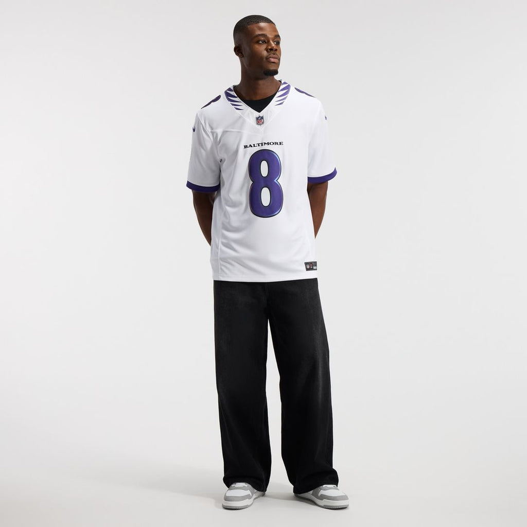Lamar Jackson Baltimore Ravens Nike Vapor F.U.S.E. Stitched Limited Jersey - White