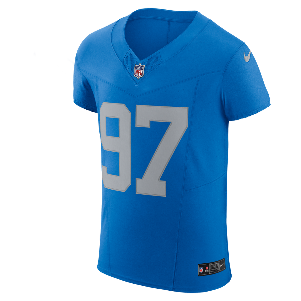 Aidan Hutchinson Detroit Lions Nike Alternate Vapor F.U.S.E. Elite Jersey - Blue