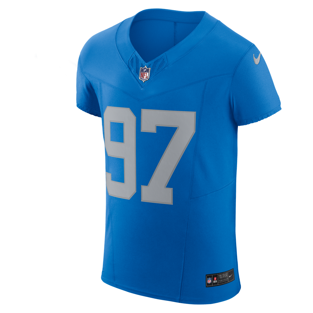 Aidan Hutchinson Detroit Lions Nike Alternate Vapor F.U.S.E. Elite Jersey - Blue