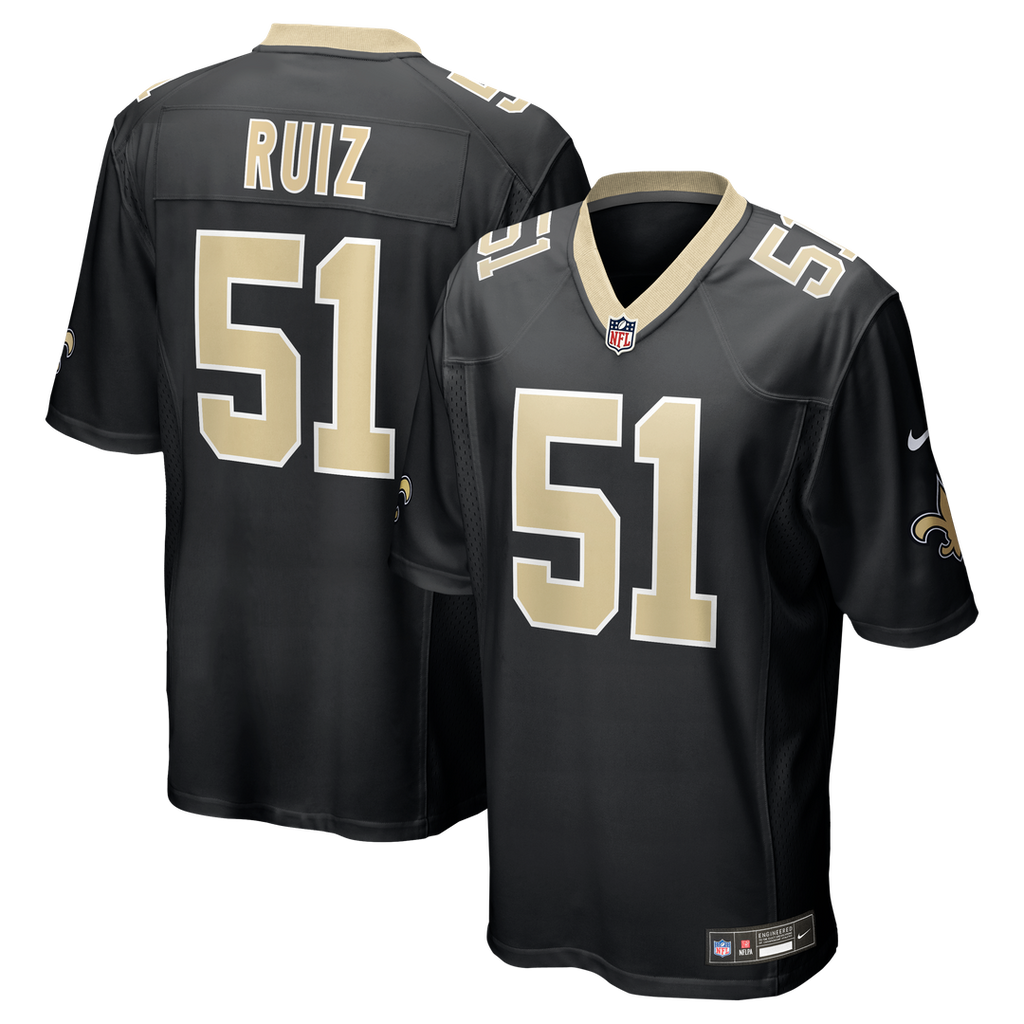 Cesar Ruiz New Orleans Saints Nike Player Game Jersey - Black
