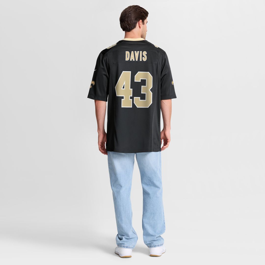 Michael Davis New Orleans Saints Nike Team Game Jersey -  Black