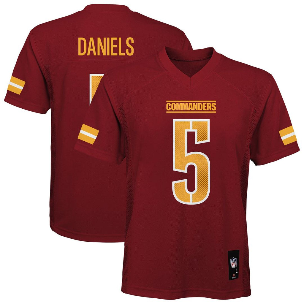 Jayden Daniels Washington Commanders Youth Replica Player Jersey - Burgundy