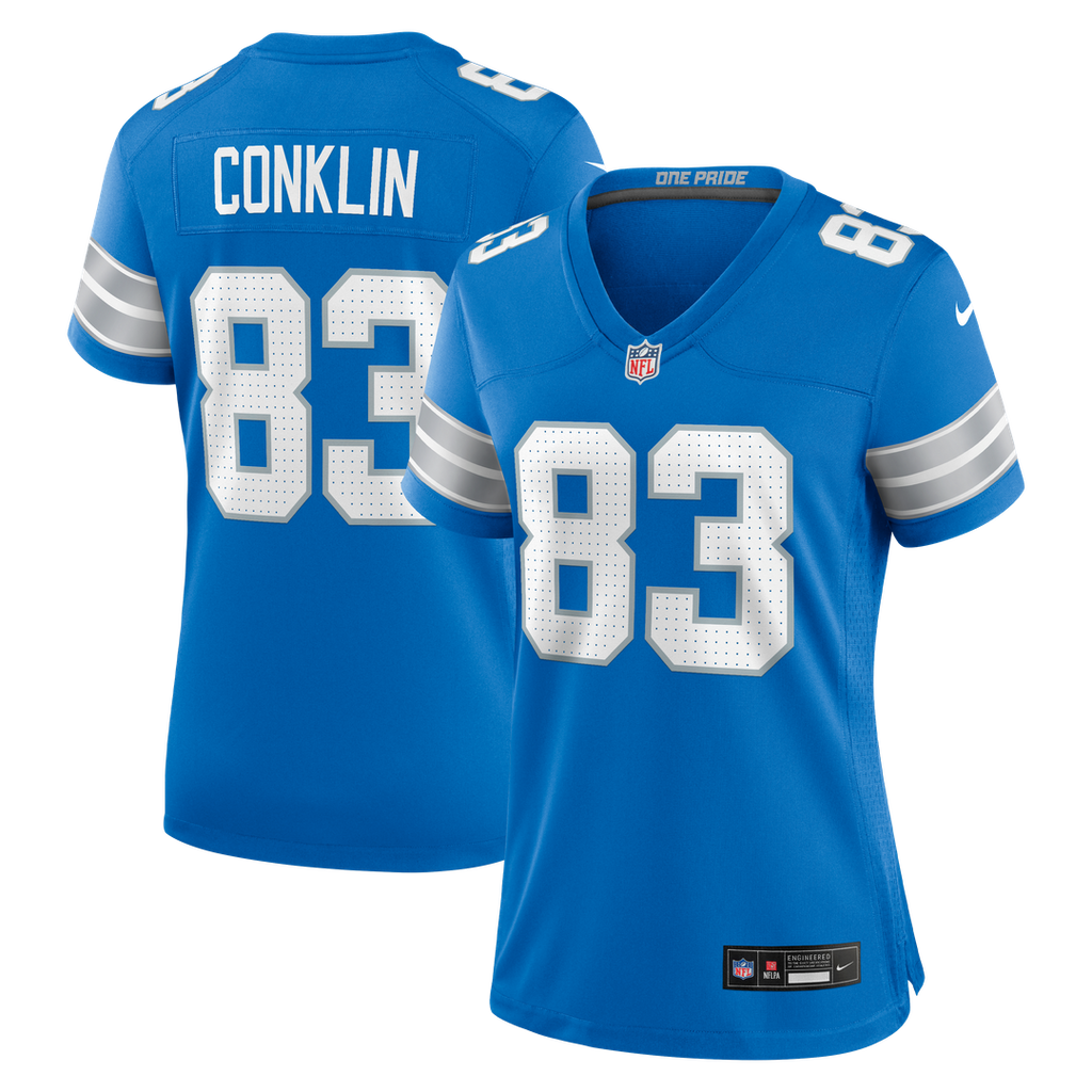 Tyler Conklin Detroit Lions Nike Women's Team Game Jersey -  Blue