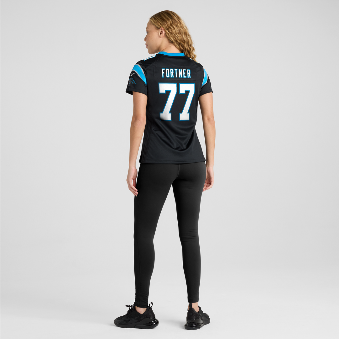 Luke Fortner Carolina Panthers Nike Women's Team Game Jersey -  Black