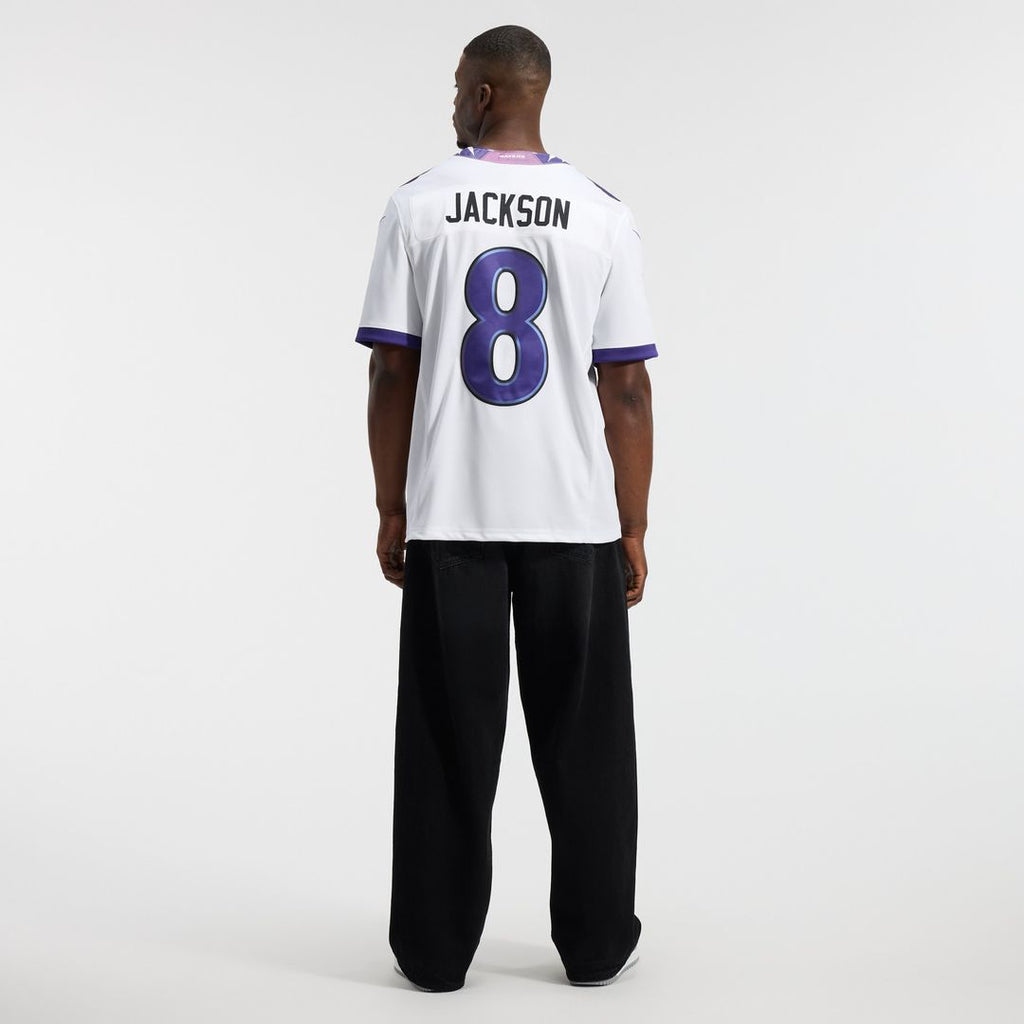 Lamar Jackson Baltimore Ravens Nike Vapor F.U.S.E. Stitched Limited Jersey - White