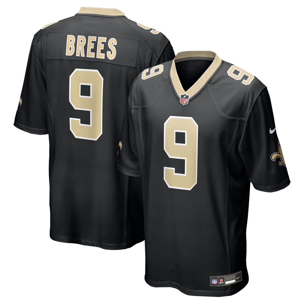 Drew Brees New Orleans Saints Nike Team Game Jersey -  Black