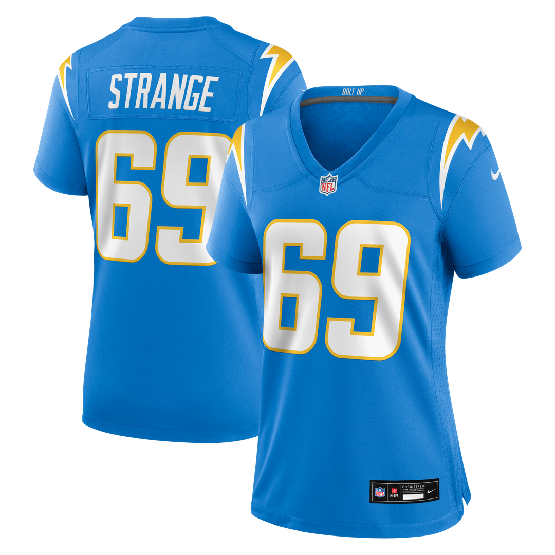 Cole Strange Los Angeles Chargers Nike Women's Team Game Jersey -  Powder Blue
