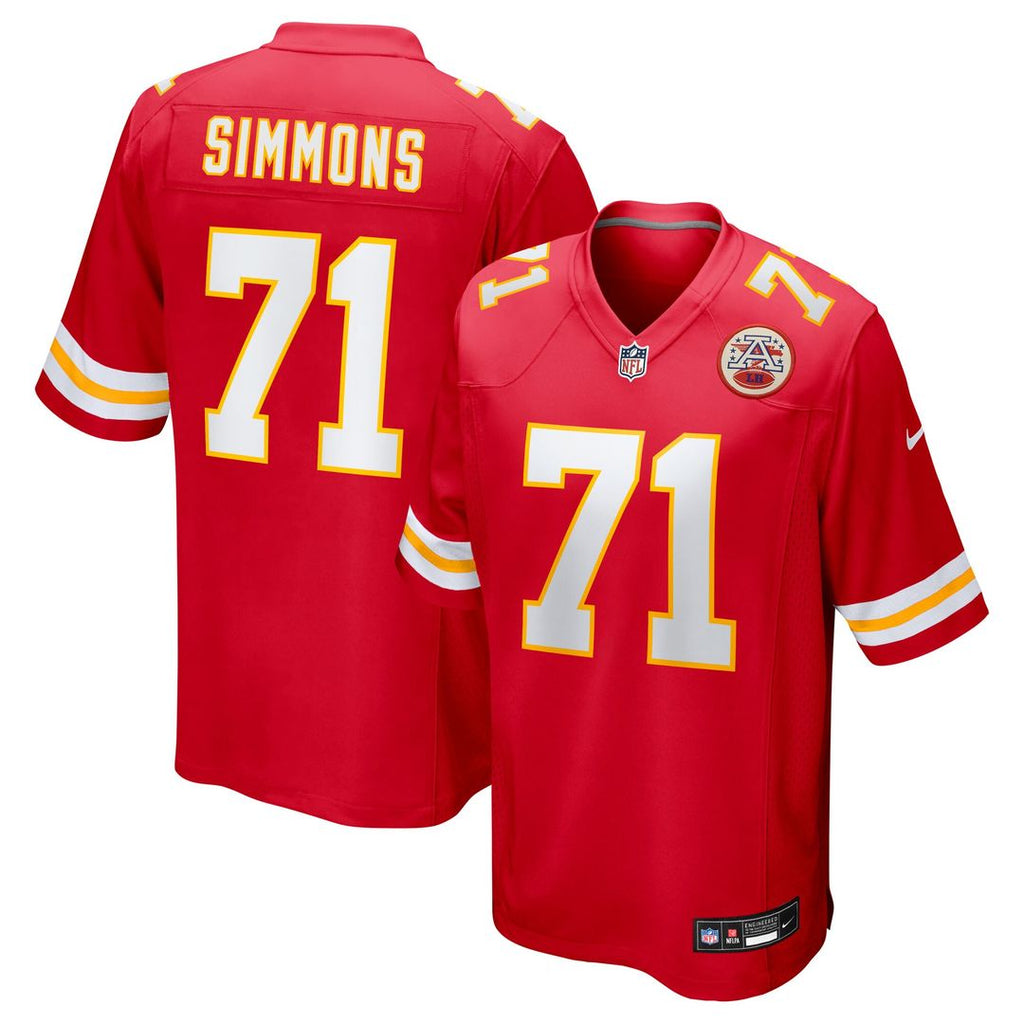 Josh Simmons Kansas City Chiefs Nike Game Jersey - Red