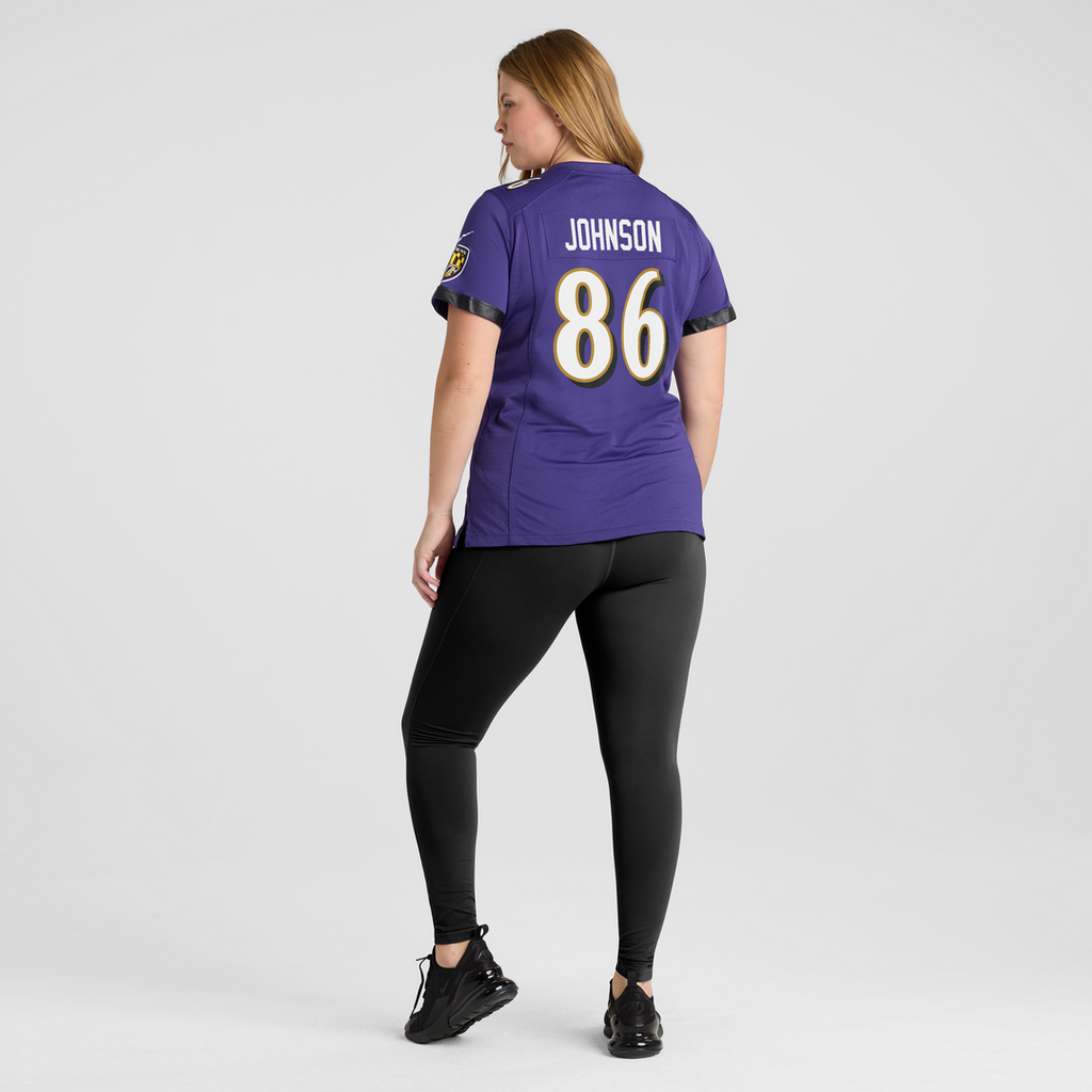 Cornelius Johnson Baltimore Ravens Nike Women's Team Game Jersey -  Purple