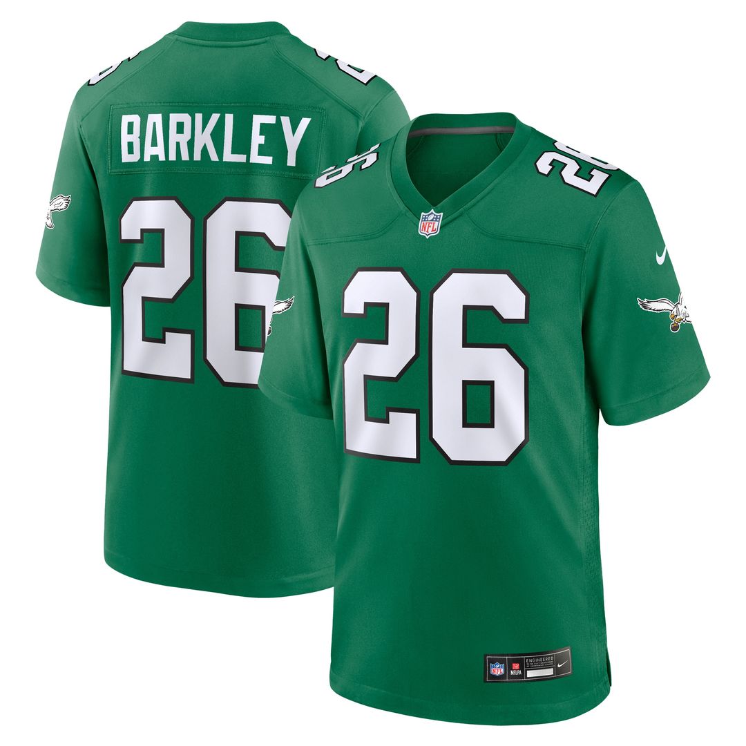 Saquon Barkley Philadelphia Eagles Nike Team Game Jersey -  Midnight Green