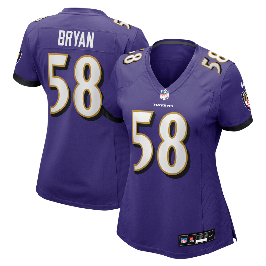 Taven Bryan Baltimore Ravens Nike Women's Team Game Jersey -  Purple