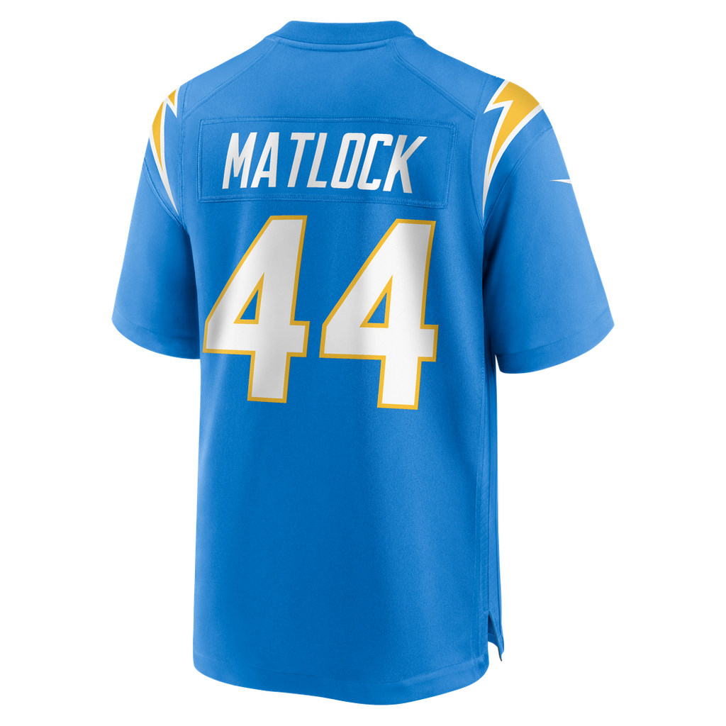 Scott Matlock Los Angeles Chargers Nike Team Game Jersey -  Powder Blue