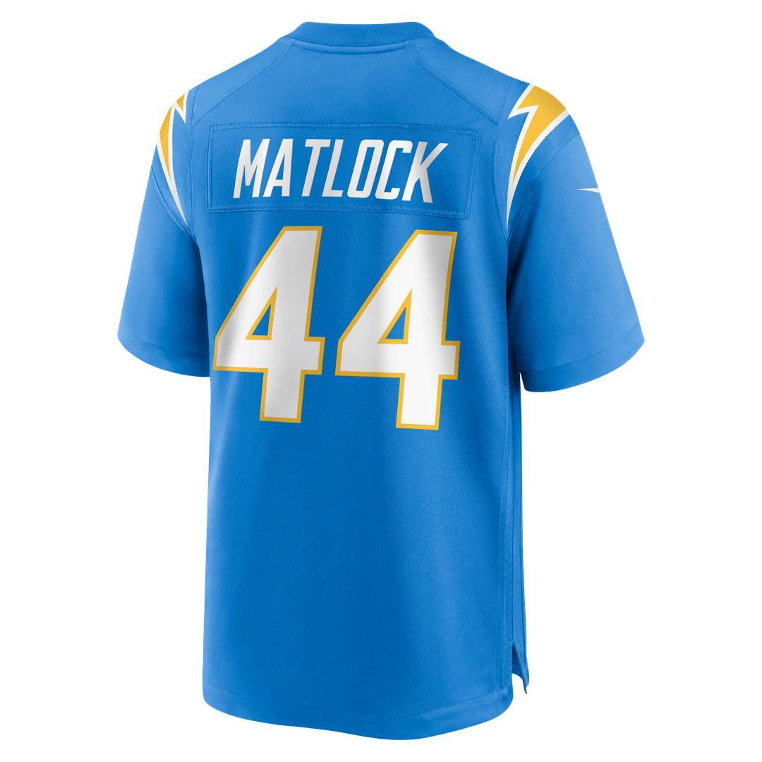 Scott Matlock Los Angeles Chargers Nike Team Game Jersey -  Powder Blue