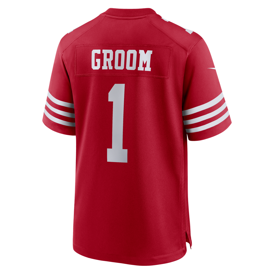 Number 1 Groom San Francisco 49ers Nike Game Jersey - Scarlet