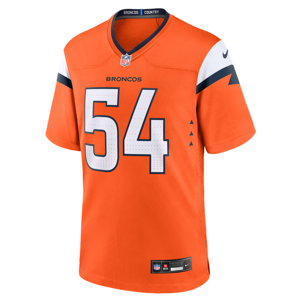 Alex Forsyth Denver Broncos Nike Team Game Jersey -  Orange