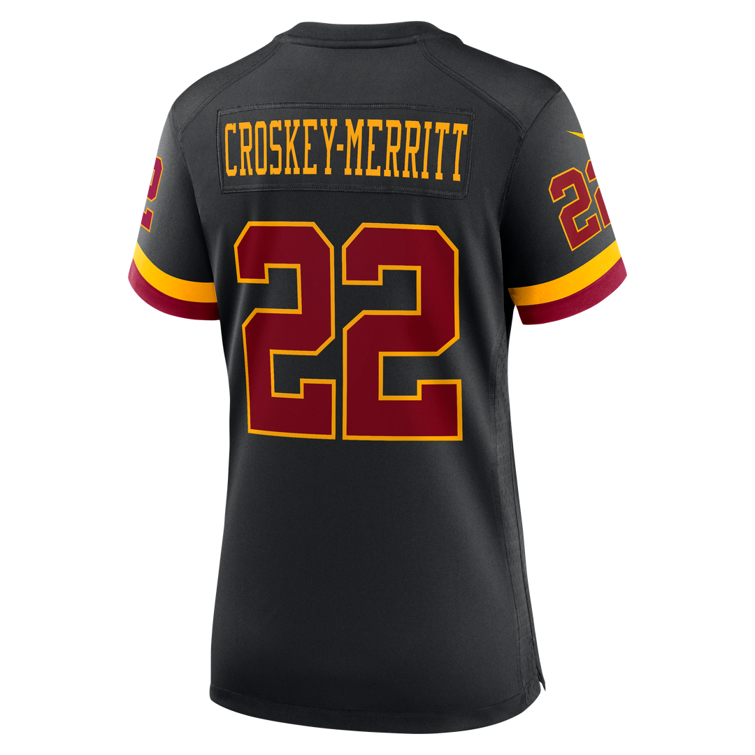 Jacory Croskey-Merritt Washington Commanders Nike Women's Hail Raiser Alternate Game Jersey - Black