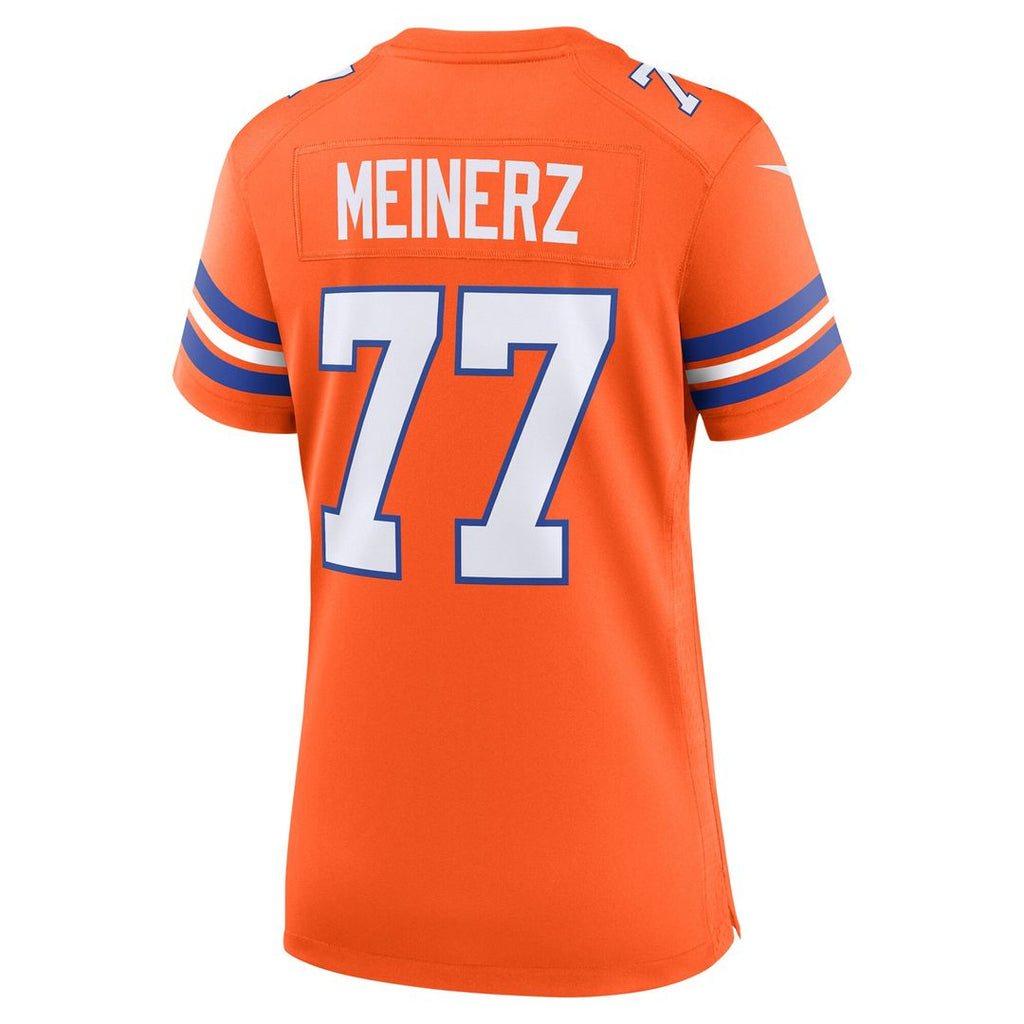 Quinn Meinerz Denver Broncos Nike Women's Mile High Collection 1977 Throwback Player Game Jersey - Orange