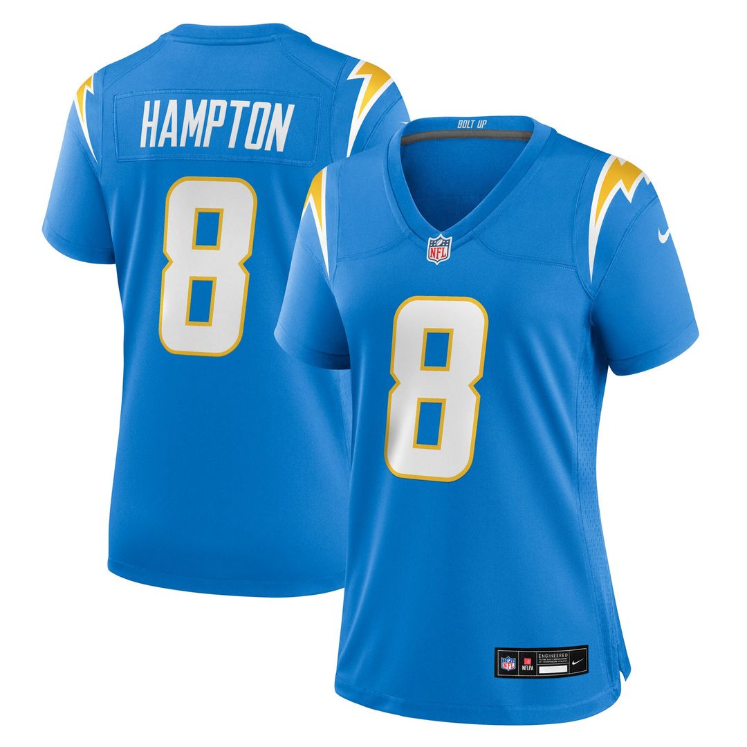 Omarion Hampton Los Angeles Chargers Nike Women's Team Game Jersey -  Powder Blue