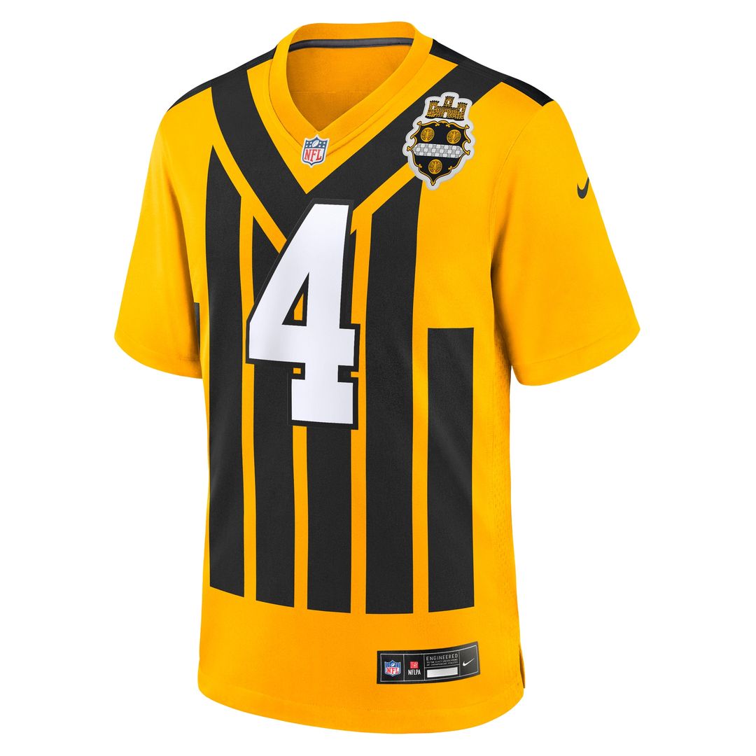 DK Metcalf Pittsburgh Steelers Nike Alternate 1933 Throwback Game Jersey - Gold