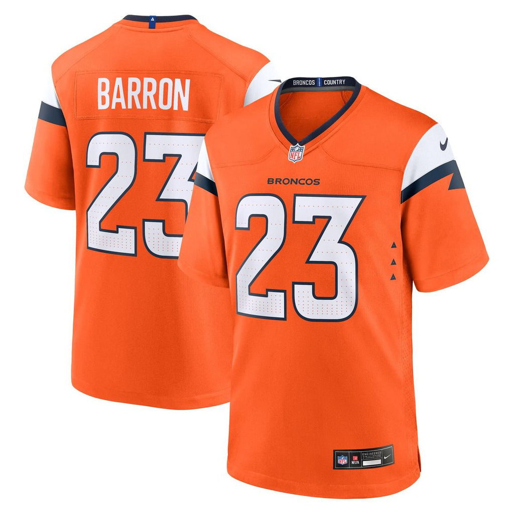 Jahdae Barron Denver Broncos Nike Game Player Jersey - Orange