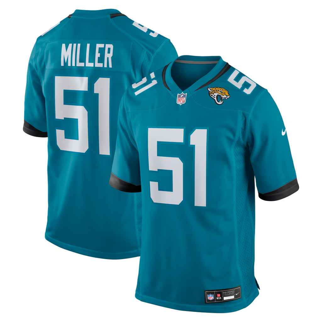Ventrell Miller Jacksonville Jaguars Nike  Game Jersey -  Teal