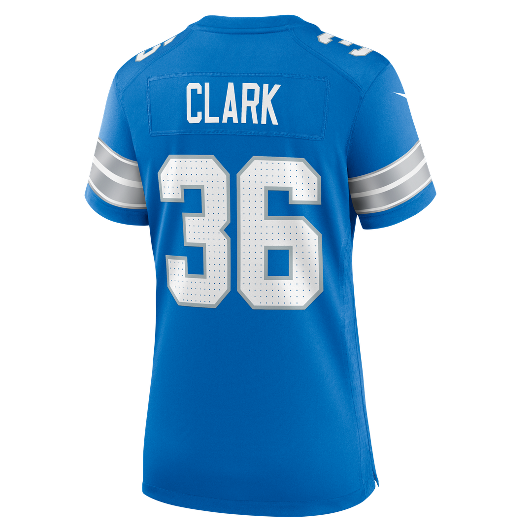 Chuck Clark Detroit Lions Nike Women's Team Game Jersey -  Blue