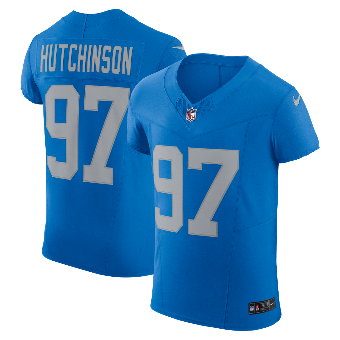 Aidan Hutchinson Detroit Lions Nike Alternate Vapor F.U.S.E. Elite Jersey - Blue